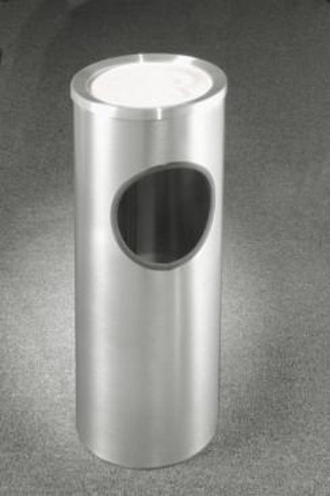 GLARO New Yorker Satin Aluminum Flat Top Waste Receptacle