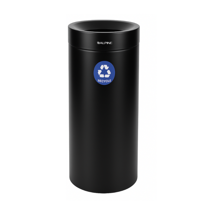 Alpine Open Top Stainless-Steel Trash Can, 27 Gallon