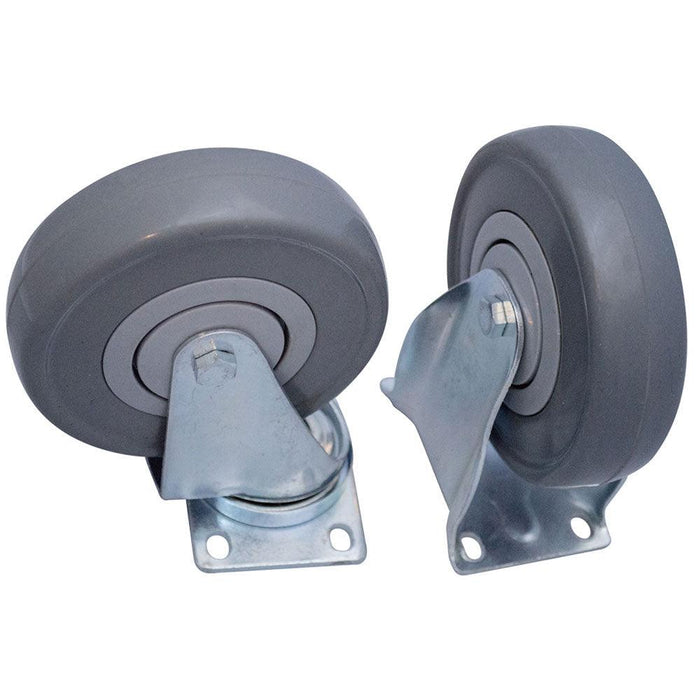 IDM CPI™ 5D eCart 7" Fixed Caster Wheel Set - Premium Housekeeping Cart
