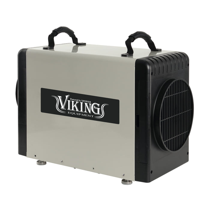 XPOWER Viking BD-90P 195-Pint Commercial Dehumidifier for Crawlspace, Basement, Attic & Garage – Stainless Steel
