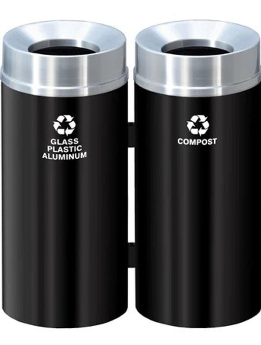Glaro 12-Gallon Dual Modular Trash Can Station – Custom Colors