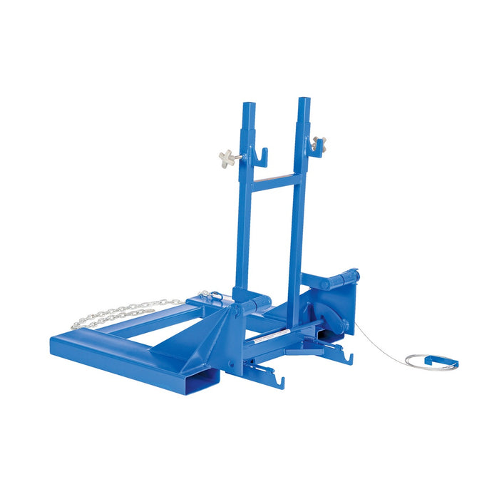 Vestil FM-T-DUMP Fork Mount Trash Can Dumper 1K Capacity Blue FM-T-DUMP