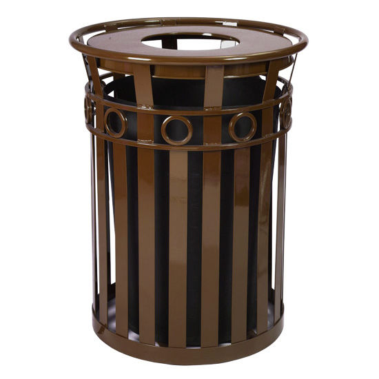 Witt Industries Oakley Collection Round Ring Trash Receptacles