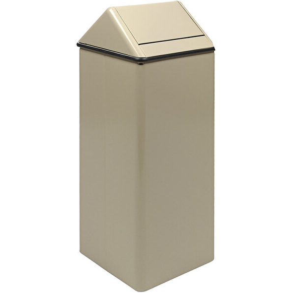 Witt Industries 21 Gallon Decorative Waste Receptacle with Swing Top Lid