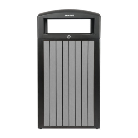 Alpine All-Weather Trash Container, Brown Stone Pebbles