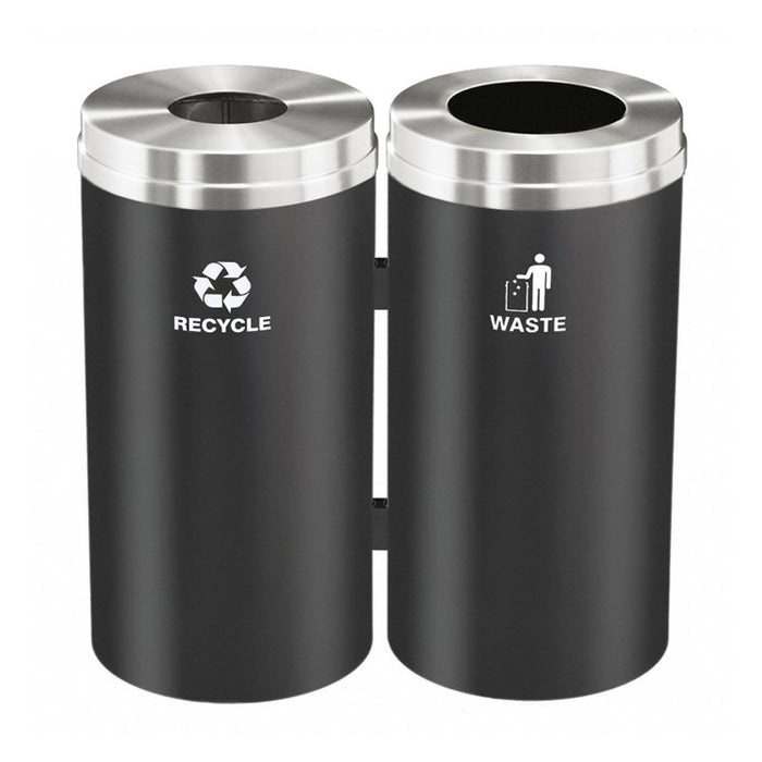 Glaro 12-Gallon Dual Modular Trash Can Station – Custom Colors