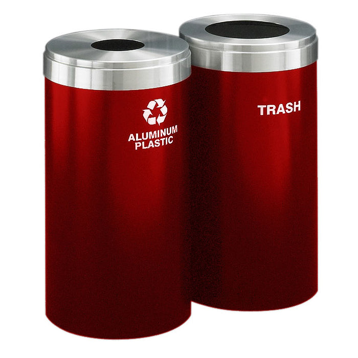 Glaro 12-Gallon Dual Modular Trash Can Station – Custom Colors