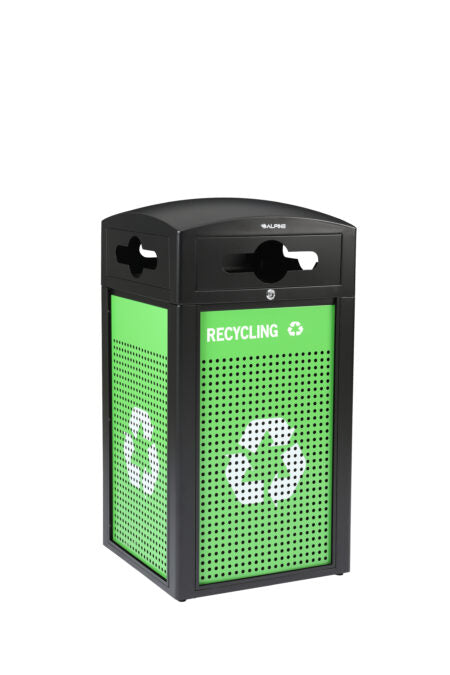 Alpine All-Weather Recycling Container w/ Advertisement Panel