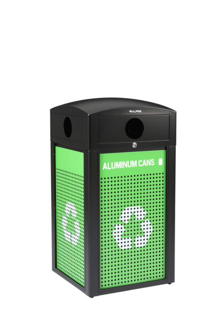 Alpine All-Weather Recycling Container w/ Advertisement Panel