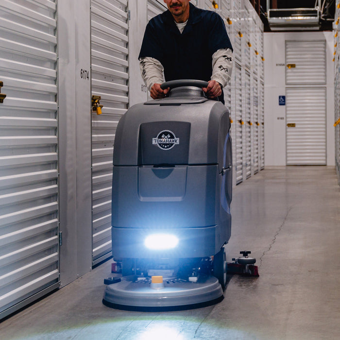 Tomahawk 20” Auto Floor Scrubber Cleaner with Power Mop Brush Squeegee Cordless 24V Battery Powered TAS850e