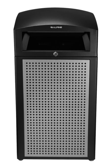 Alpine All-Weather Trash Container, Brown Stone Pebbles