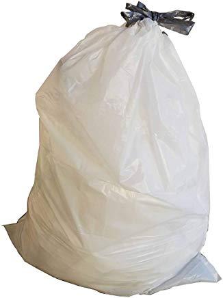 4 Gallon Garbage Bags, Drawstring: White, .7 MIL, 17x16, Select Case.