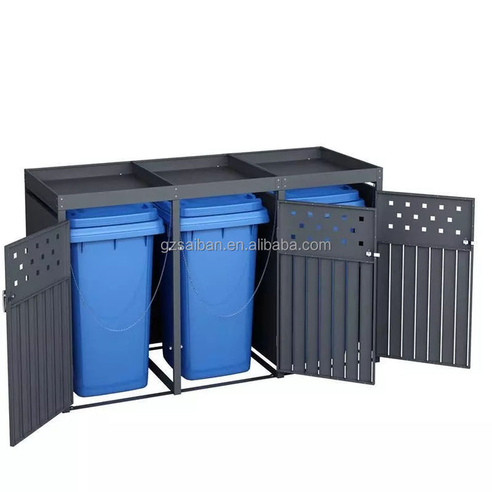 Stainless Steel 3 Compartment Waste Recycling Garbage Waste Bins
