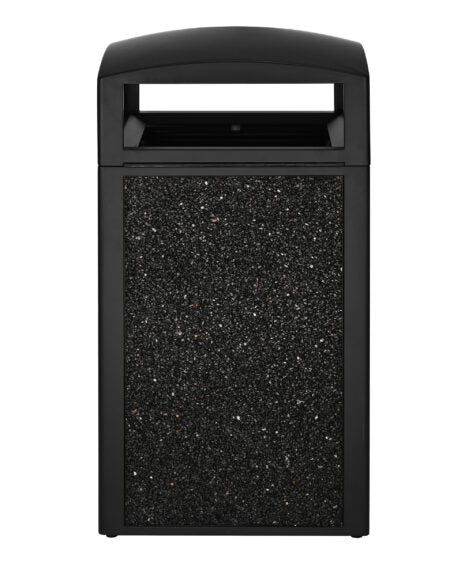 Alpine All-Weather Trash Container, Brown Stone Pebbles