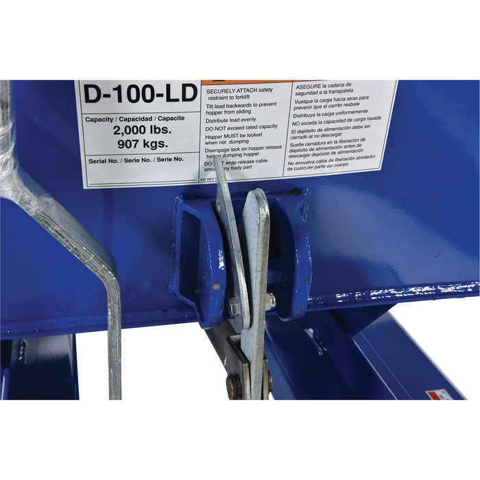 Vestil Self-Dump Hopper LD 1 CU Yard 2K D-100-LD