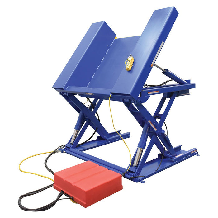 Vestil Steel Electric Hydraulic Ground Lift Table with Tilt – 4000 Lb. Capacity 44"x72-3/4" EHLTGT-4472-4-48