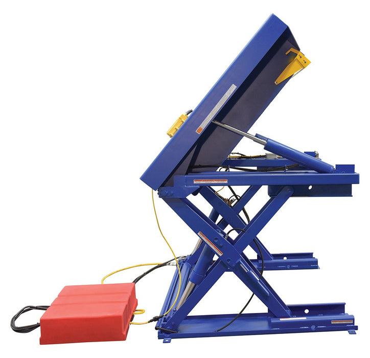Vestil Steel Electric Hydraulic Ground Lift Table with Tilt – 4000 Lb. Capacity 52"x52-3/4" EHLTGT-5252-4-36