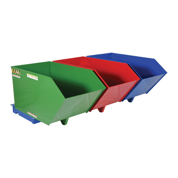 Vestil ENVIR-BIN Triple Bin Recycling Hopper 2K LB Cap ENVIR-BIN