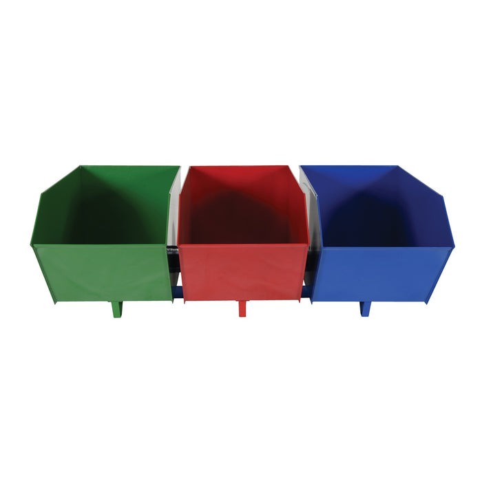 Vestil ENVIR-BIN Triple Bin Recycling Hopper 2K LB Cap ENVIR-BIN