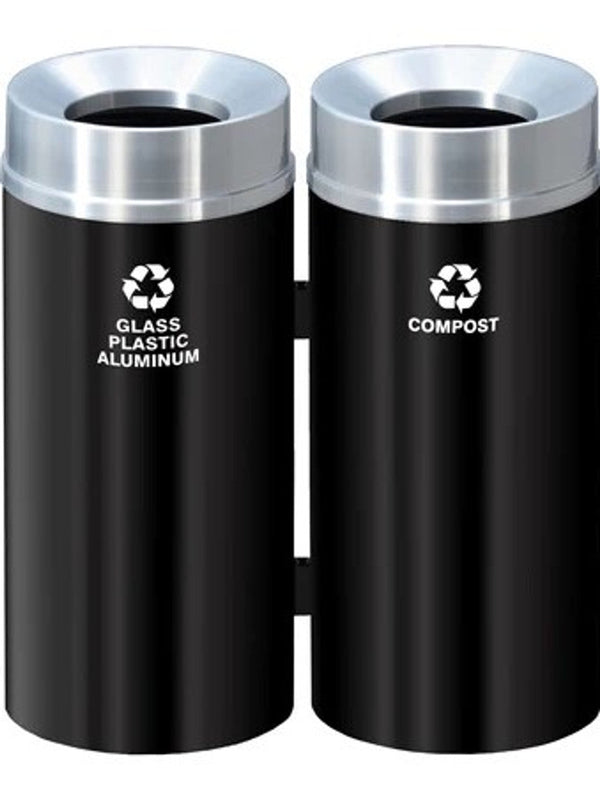 Glaro 12-Gallon Dual Modular Trash Can Station – Custom Colors