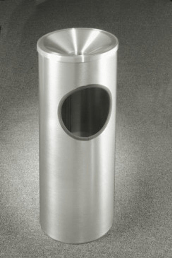 GLARO New Yorker Satin Aluminum F192 Ash/Trash Receptacle