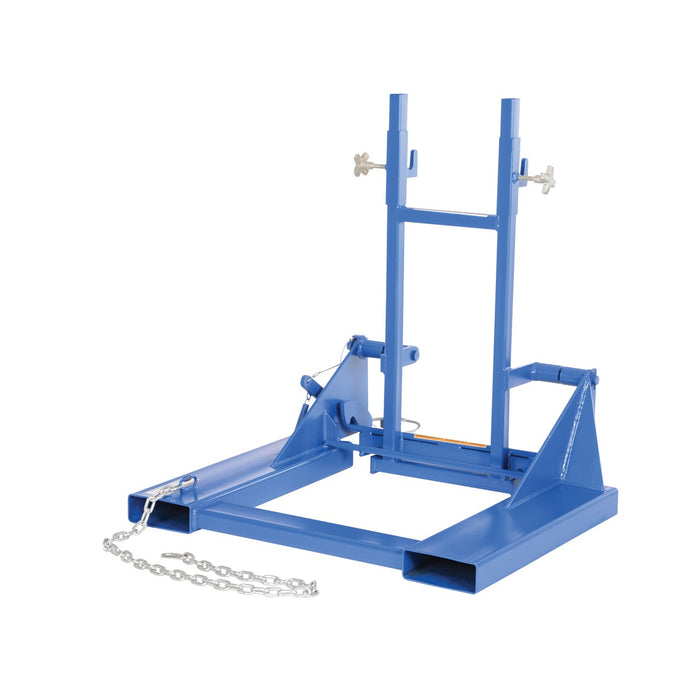Vestil FM-T-DUMP Fork Mount Trash Can Dumper 1K Capacity Blue FM-T-DUMP