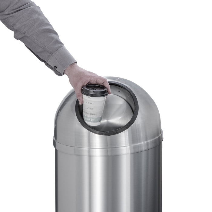 Glaro Dome Top Aluminum Trash Can – 8, 12, or 16 Gallon Options