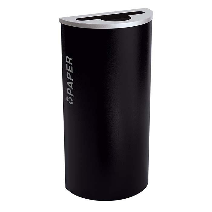 Ex-Cell Kaiser Kaleidoscope Three-Stream Half-Round Indoor Trash Can Combo Recycling Station