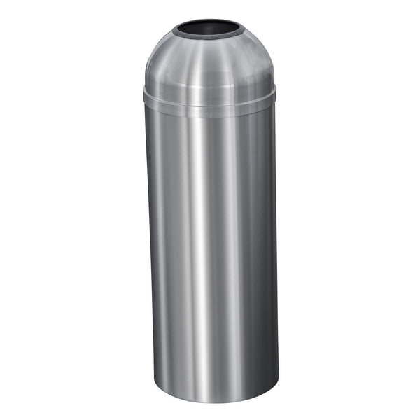 Glaro Open Dome Top Aluminum Trash Can – 8, 12, or 16 Gallon