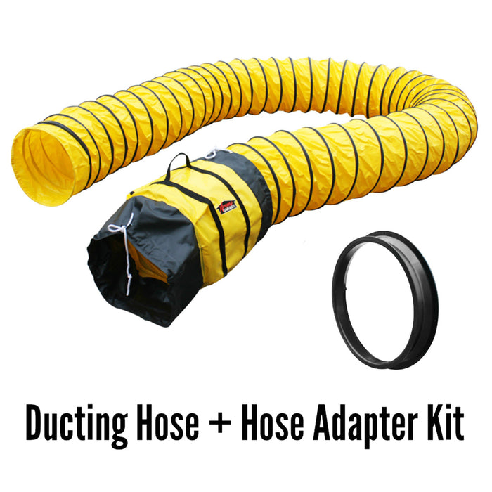 XPower 16DH15 15-Foot Extra Flexible Ventilation PVC Duct Hose and Adapter Kit