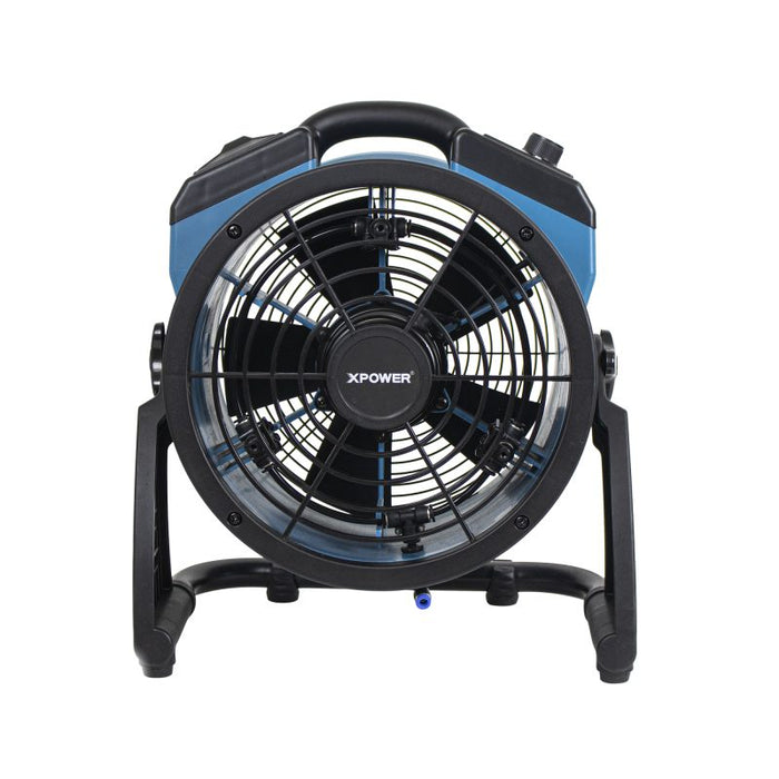 XPower FM-65B 900 CFM Portable Multi-Purpose Battery Powered Misting Fan