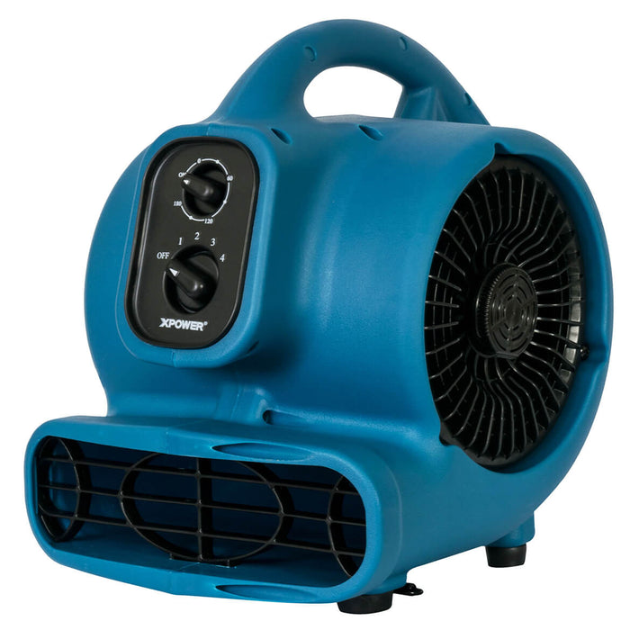 XPower P-260AT 115-Volt 1/4 HP 800-Cfm Scented Air Mover w/ Outlets, Blue