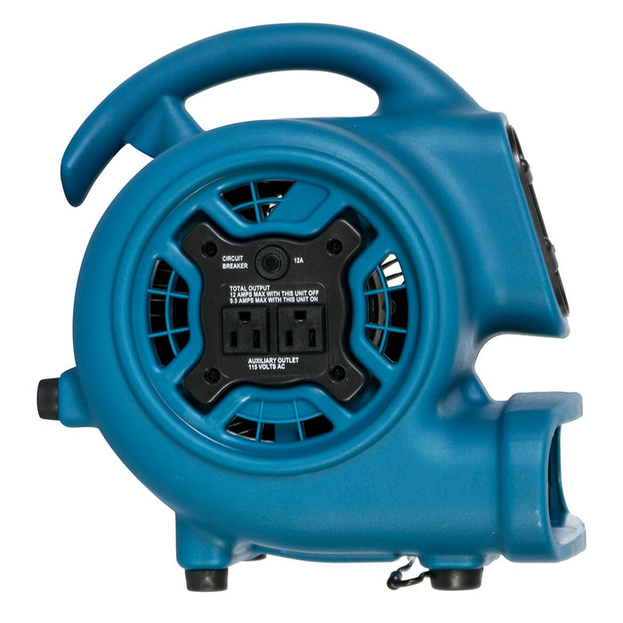 XPower P-260AT 115-Volt 1/4 HP 800-Cfm Scented Air Mover w/ Outlets, Blue