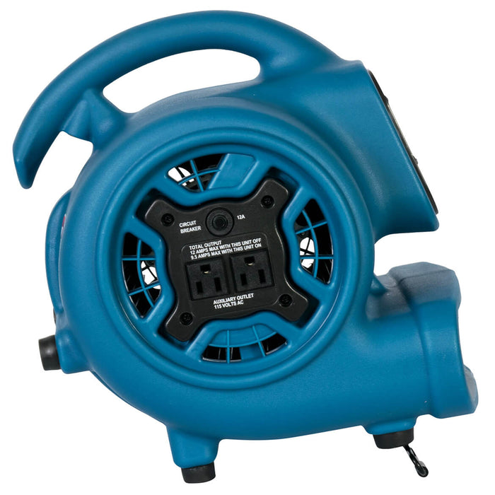 XPower P-260AT 115-Volt 1/4 HP 800-Cfm Scented Air Mover w/ Outlets, Blue