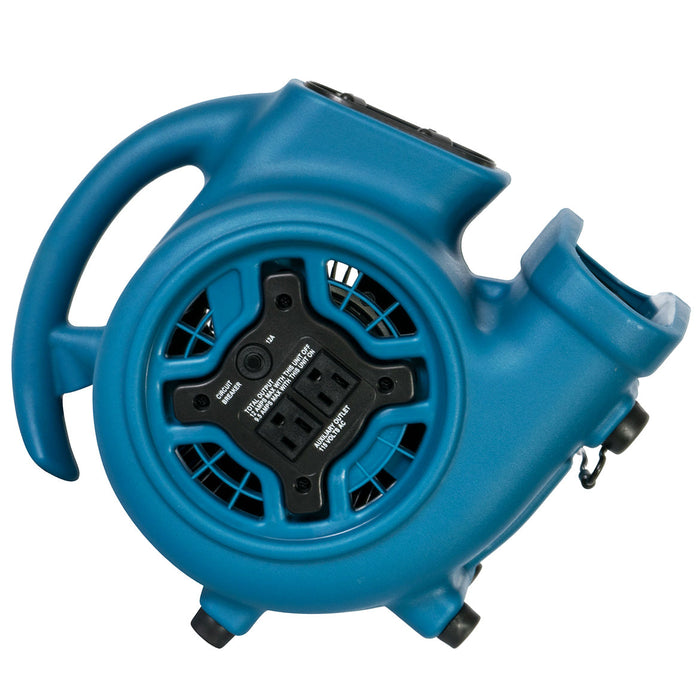 XPower P-260AT 115-Volt 1/4 HP 800-Cfm Scented Air Mover w/ Outlets, Blue