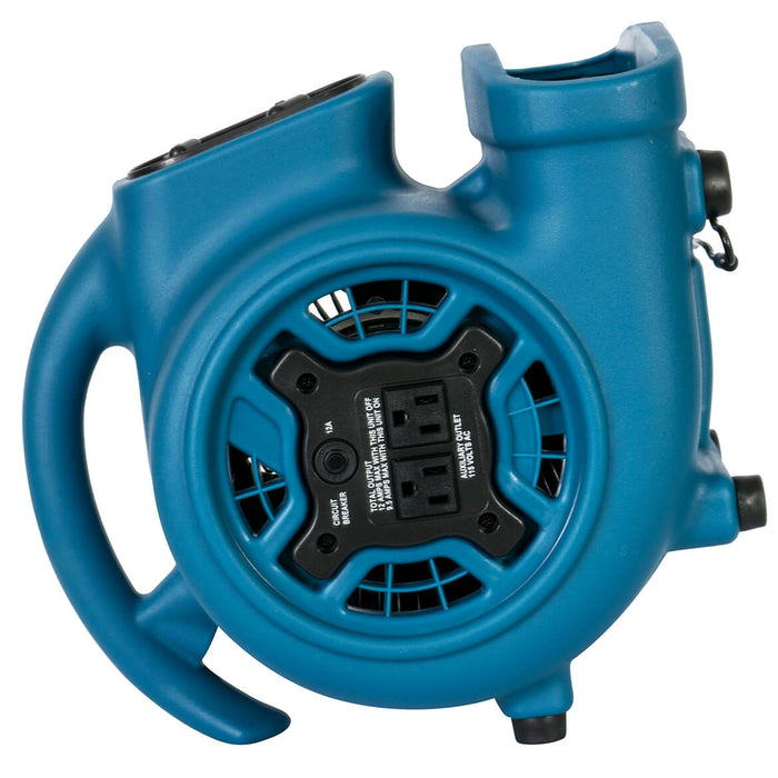 XPower P-260AT 115-Volt 1/4 HP 800-Cfm Scented Air Mover w/ Outlets, Blue