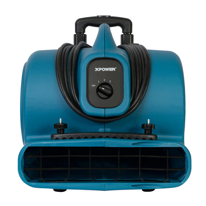 Xpower P-630HC 1/2 HP Air Mover w/ Telescopic Handle, Wheels, Carpet Clamp