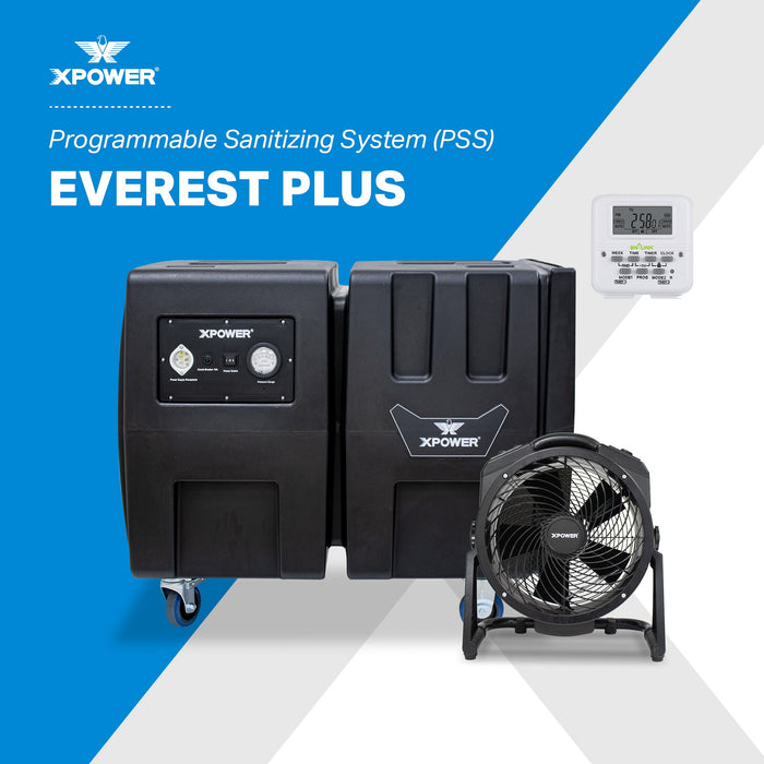 XPOWER PSS4 Everest PLUS Programmable Sanitizing System Auto Indoor Air Purifier