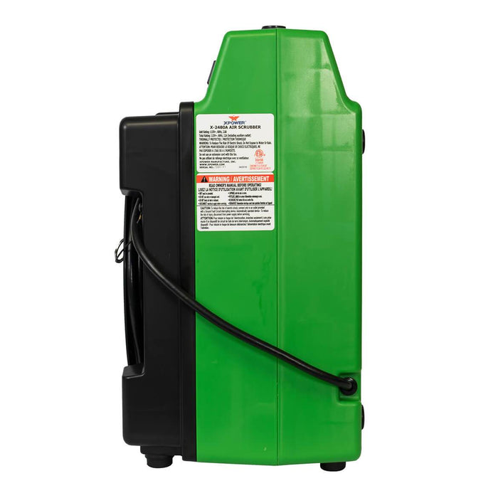 XPower X-2480A 1/2-Hp 2.8-Amp 550-Cfm Professional HEPA Mini Air Scrubber