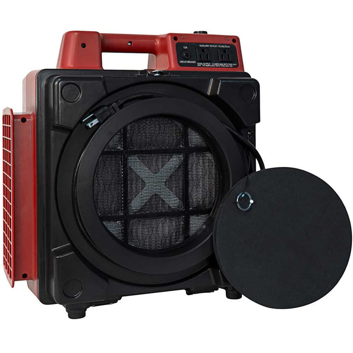 XPOWER X-2480A-Red 3 Stage Filtration HEPA Purifier Air System Cleaner w/ Outlet