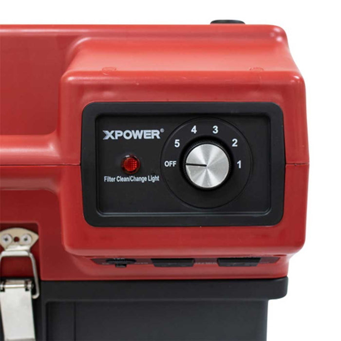 XPOWER X-2480A-Red 3 Stage Filtration HEPA Purifier Air System Cleaner w/ Outlet