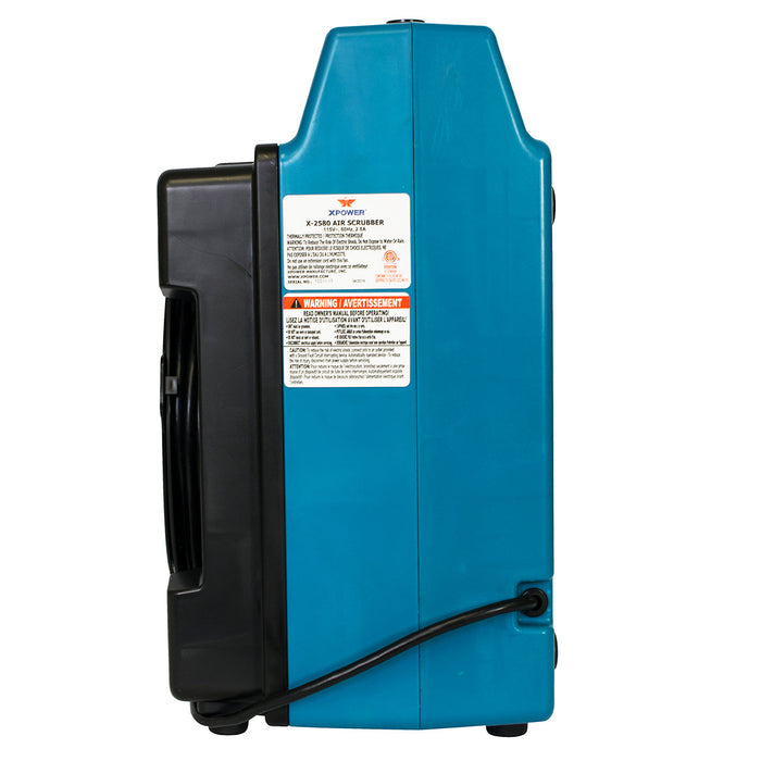 XPower X-2580 1/2 HP 550-Cfm 4 Stage Compact HEPA Purifier Air Scrubber, Blue