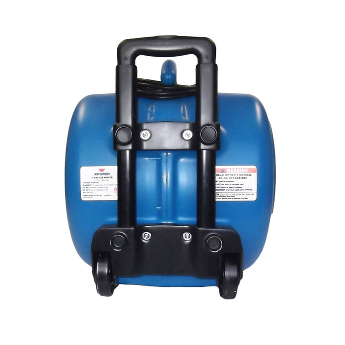 XPOWER X-830H 1HP 3600 CFM High Volume Air Mover w/ Telescopic Handle & Wheels