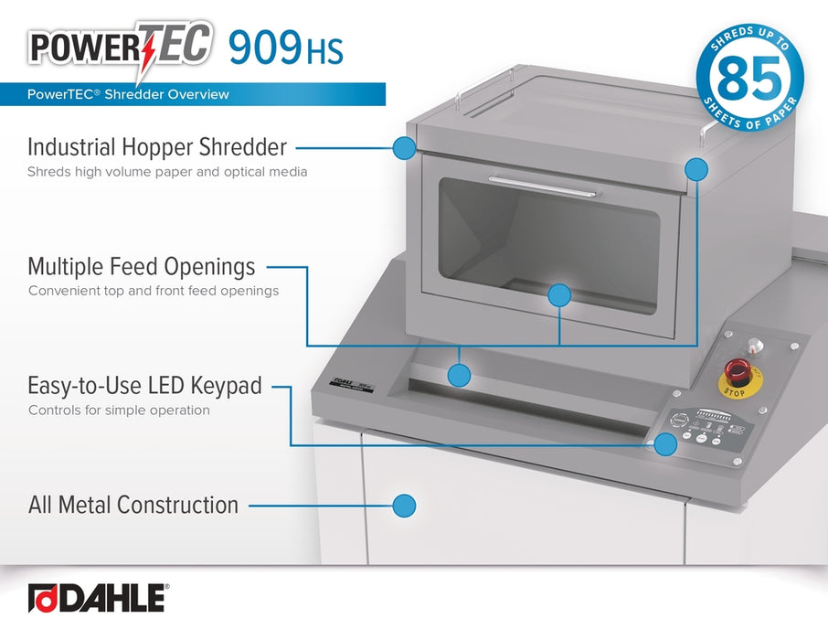 Dahle PowerTEC® 909 HS High Capacity Industrial Shredder