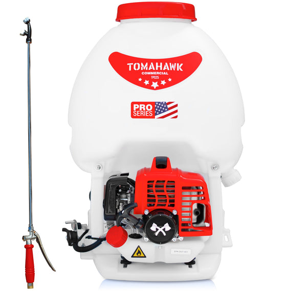 Tomahawk 5 Gallon Gas Power Backpack Sprayer with Twin Tip Nozzle for Pesticides