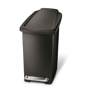 Simplehuman® Slim Plastic Step Can - 2-3/5 Gallon Black CW1329