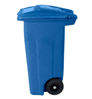 Toter Heavy Duty Two-Wheel Trash Cart, 32 Gallon