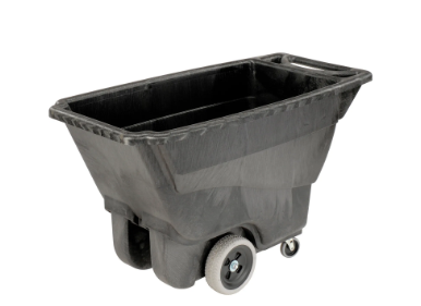 Rubbermaid® Standard Duty Structural Foam Plastic Tilt Truck,1/2 Cu. Yd. Cap,850 Lbs. Cap,Black FG9T1400BLA