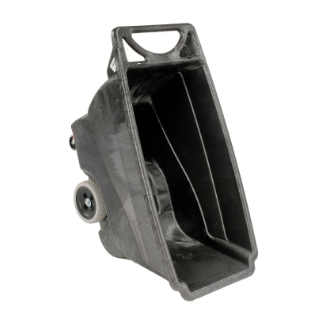 Rubbermaid® Standard Duty Structural Foam Plastic Tilt Truck,1/2 Cu. Yd. Cap,850 Lbs. Cap,Black FG9T1400BLA