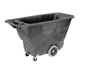 Rubbermaid® Standard Duty Structural Foam Plastic Tilt Truck,1/2 Cu. Yd. Cap,850 Lbs. Cap,Black FG9T1400BLA